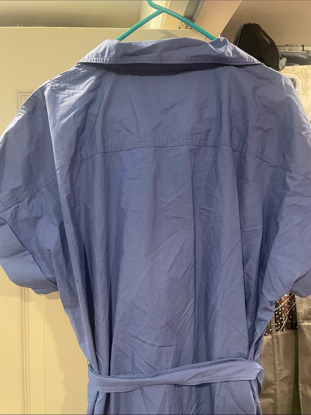 Banana Republic Periwinkle Blue Short-Sleeve Midi Shirt Dress - Picture 5 of 5